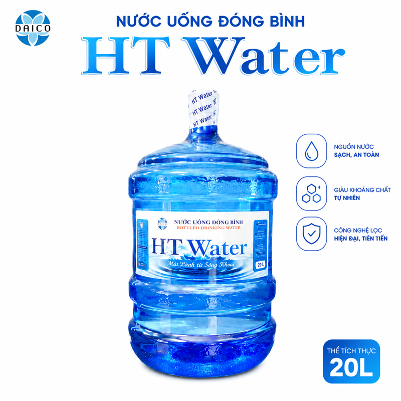 Nước đóng bình 20L HT Water